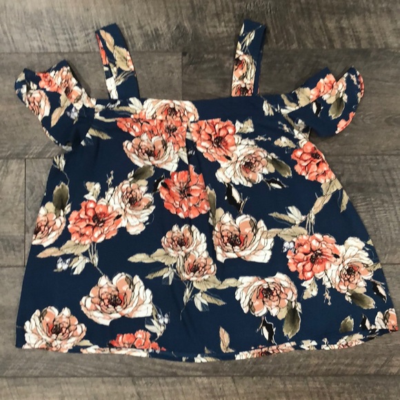 Floral Ruffled Cold Shouder Top By Sanctuary - Picture 4 of 5